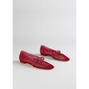 Anthropologie FABIO RUSCONI Marilu Mesh Ballet Flats size EU 40 US 10 Fucshia Pa